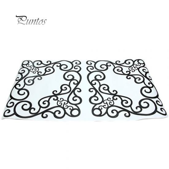 Wystrój domu 4 sztuki/arkusz Eleganckie zdejmowane okno Łazienka Lustro Winorośl Wall Art Kalkomania