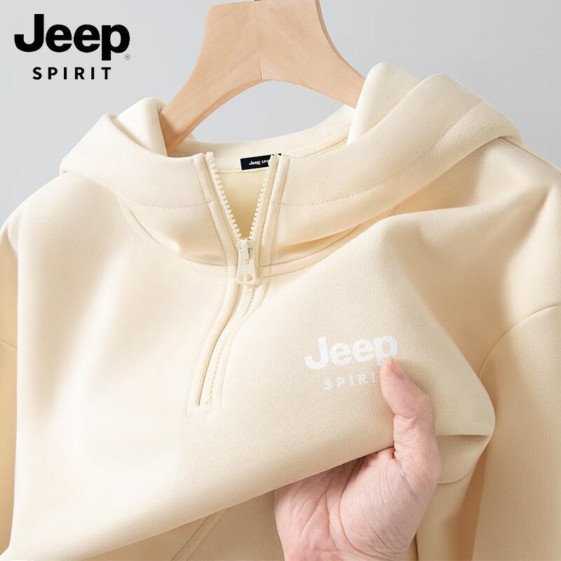 

JEEP SPIRIT Men s Fleece-Lined Half-Zip Hoodie L