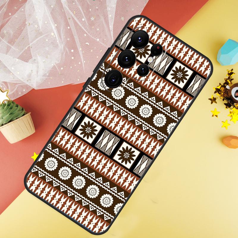 

Fijian Masi Tapa Case For Samsung Galaxy S24 S23 S22 Ultra S21 S20 FE Note 20 Note 10 S8 S9 S10 Plus Cover Galaxy S24