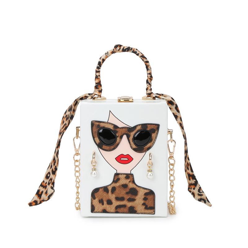 Women's bag spring new fashion funny personality beautiful woman small square bag shoulder messenger bag box bag