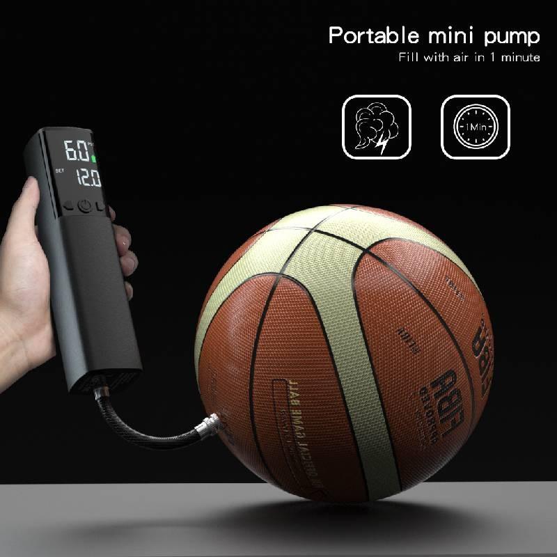 Portable Mini Car Air Pump For Wireless Tire Inflation With Built-in Led Light And Usb Charging