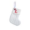 Kids' Embroidered White Knit Christmas Stocking - Holiday Decor