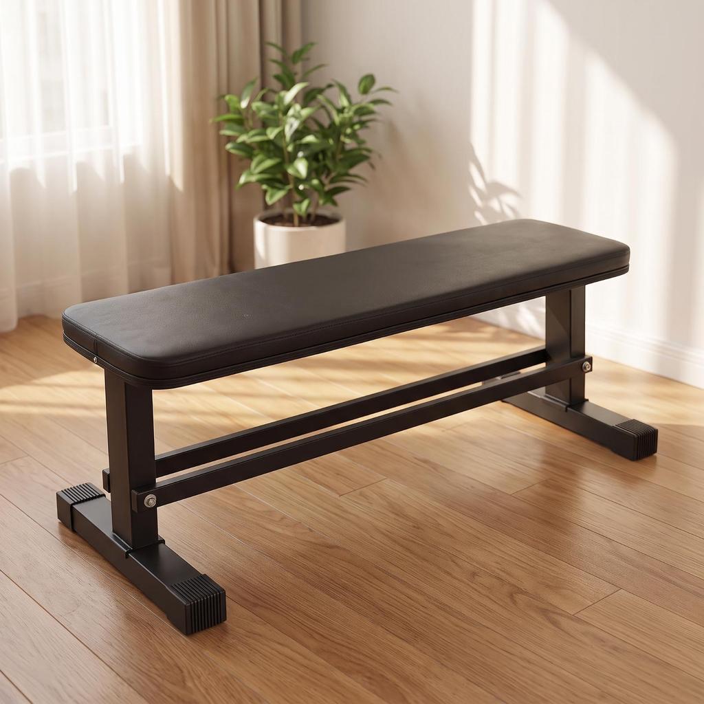 Flat Dumbbell Bench Compact Exercise Equipment Long-Lasting for Fitness Fans