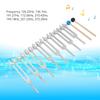 8-teiliges Stimmgabel-Set Aluminiumlegierung Stimmgabel 126,22 Hz Klangheilungs-Werkzeug mit Hammer Reinigungstuch Silber