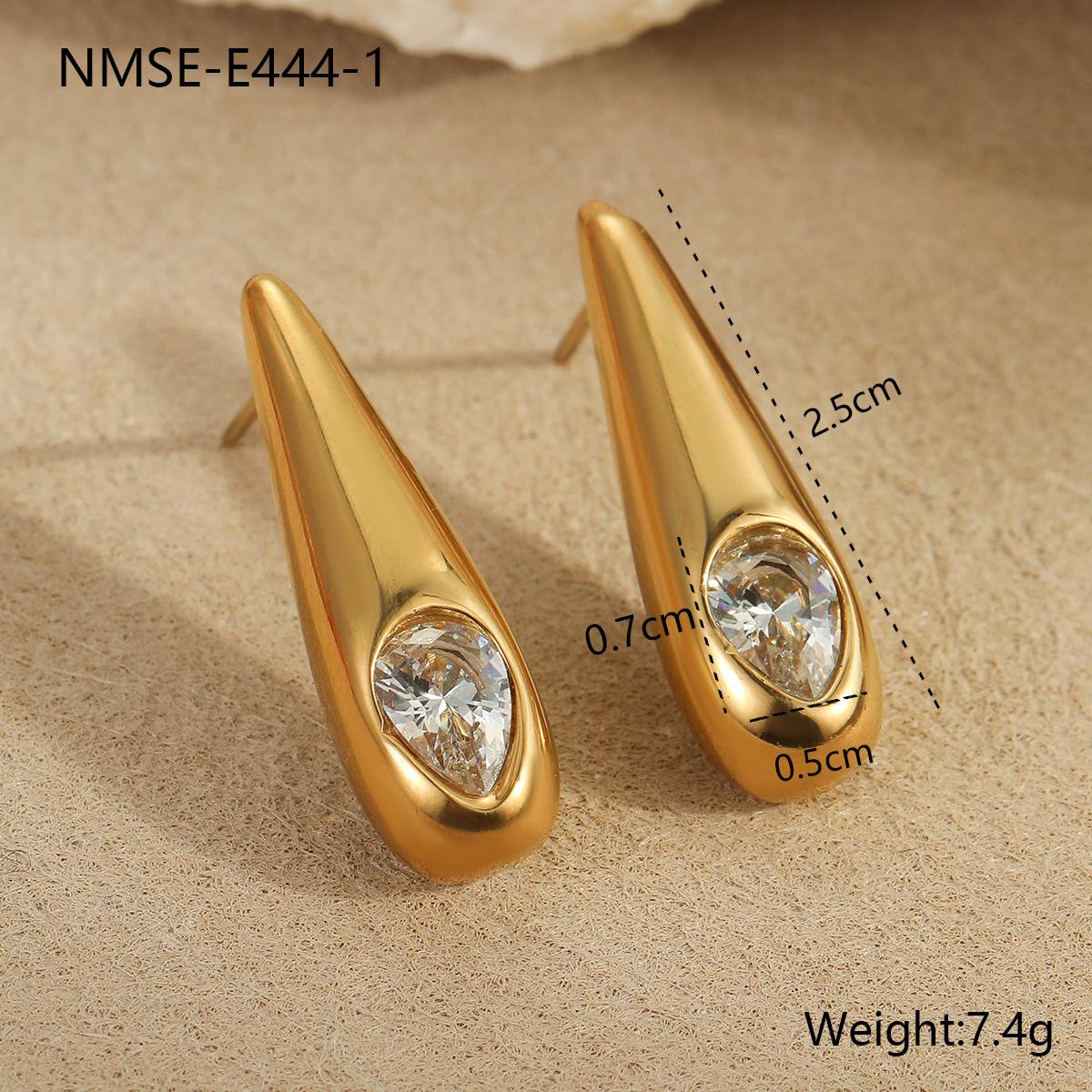 GEMCHIC Women s Single Zircon Stud Earrings Minimalist Design Fashion Elegant Geometry Ear Accessories