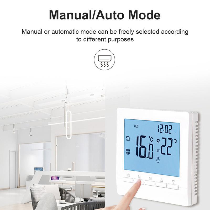 Termostato Intelligente Digitale Programmabile Regolatore Temperatura Riscaldamento Caldaia a Gas Sensore Controllo Temperatura