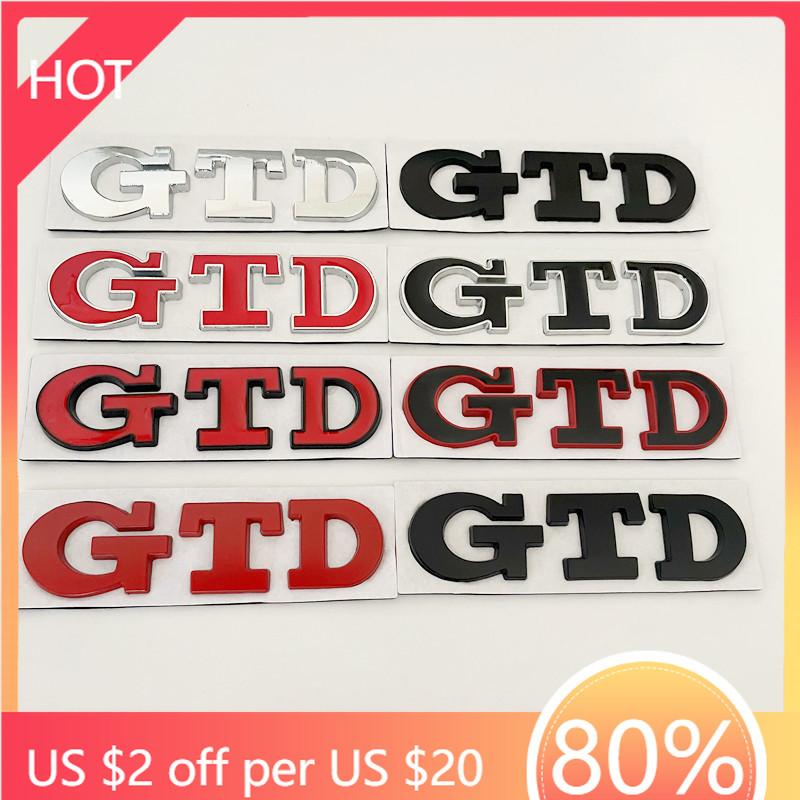 Golf 3 4 MK3 MK4 2026 Hot For VW VOLKSWAGEN 3D Metal Letters Car Rear Trunk Badge GTD Logo Emblem For Volkswagen VW Golf 7 6 5 4