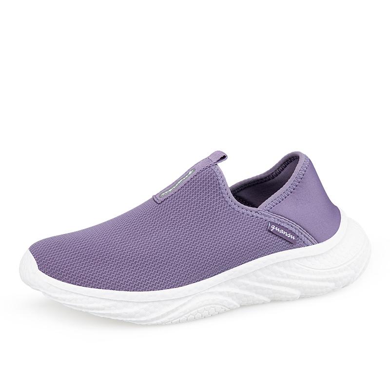 Женская повседневная обувь Модная дышащая сетчатая обувь для ходьбы на плоской подошве Кроссовки Женская легкая обувь слипоны Обувь для тенниса Женская обувь 36 фиолетовый 3980₽