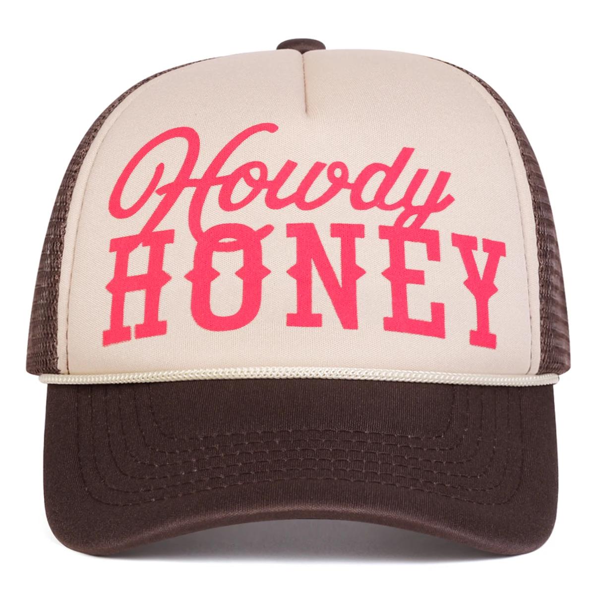 

Unisex Howdy Honey Letter Printed Baseball Net Caps Spring And Summer Outdoor Adjustable Casual Hats Sunscreen Hat Sports Cap