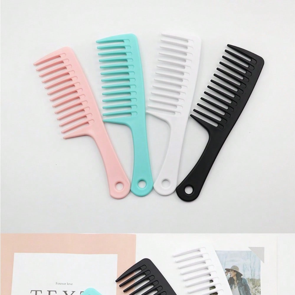 1pcs Thick Handle Large Toothed Flat Comb, Wide Toothed Large Knife Comb, Women'S Long Hair Shunting Tool, Household Hairdressing Special Comb