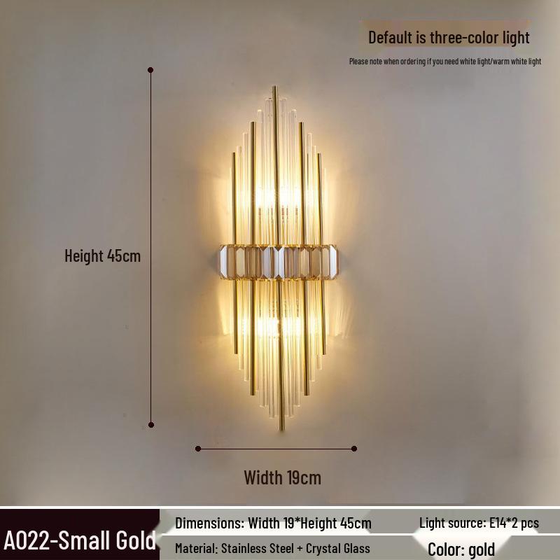 Elegant Crystal Wall Lamp: Minimalist Design for Bedrooms, Living Rooms, Stairs, and Hallways
