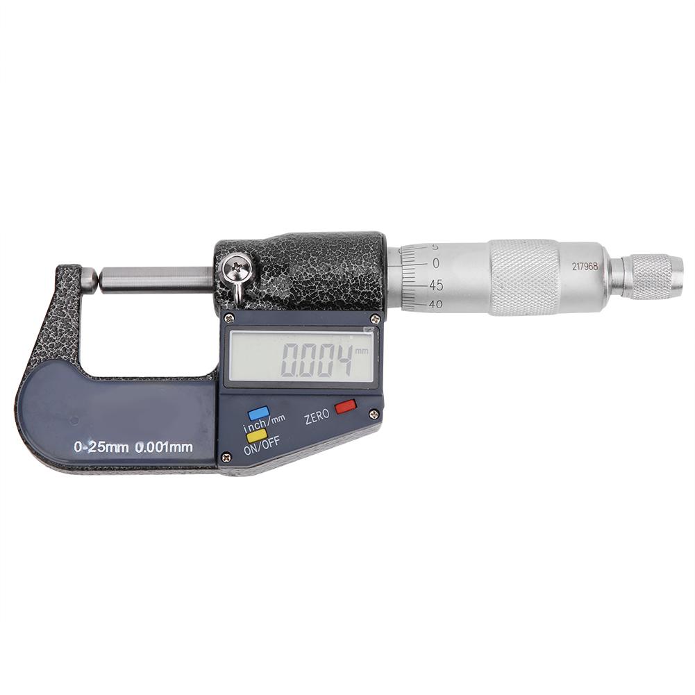 Micrometer Double Round Head Digital Stainless Steel 0?25mm Metric 0.001mm0.0005in
