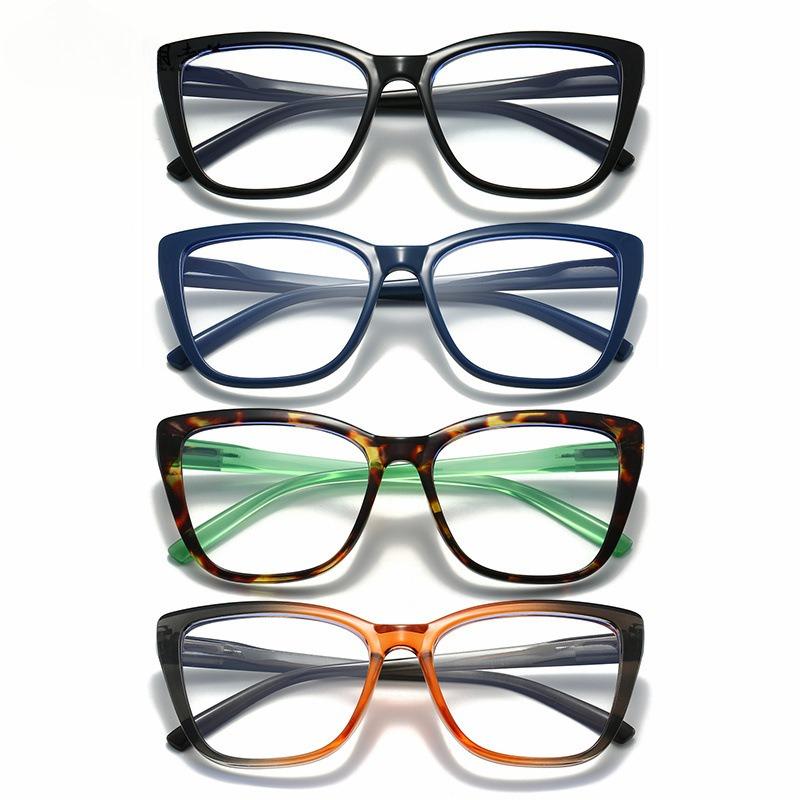 Große Lesebrille, Blaulichtfilterbrille, Modische Lesebrille mit Federbügeln für ältere Menschen, Strahlenschutzbrille