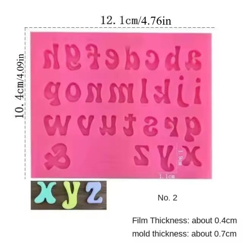 DIY Arabic Numerals English Alphabet Silicone Mold Handmade Chocolate Pastry Cake Decoration Baking Tool Fondant Cookie Kit