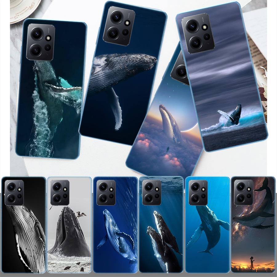 Whale Sea Giant Phone Case For Redmi 12 13C 12C 15C 9 10 10C Note 13 Pro Plus 14 15 Pro 9T 9C 9A TPU Soft Cover Clear Cell Cases