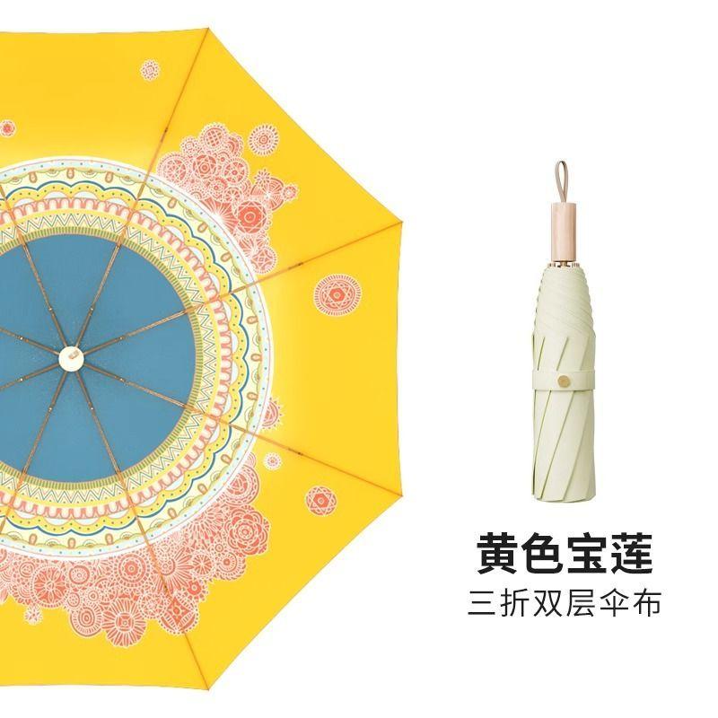 Chinese double-layer sun-protective umbrella, sun umbrella for shading and UV protection