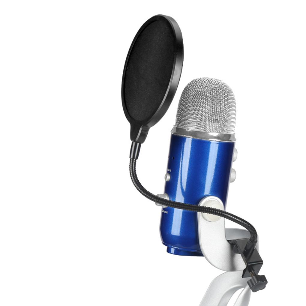 Microphone Filter Cover Dual Layered Mic Windscreen Isolation for Vocal Recording NEW