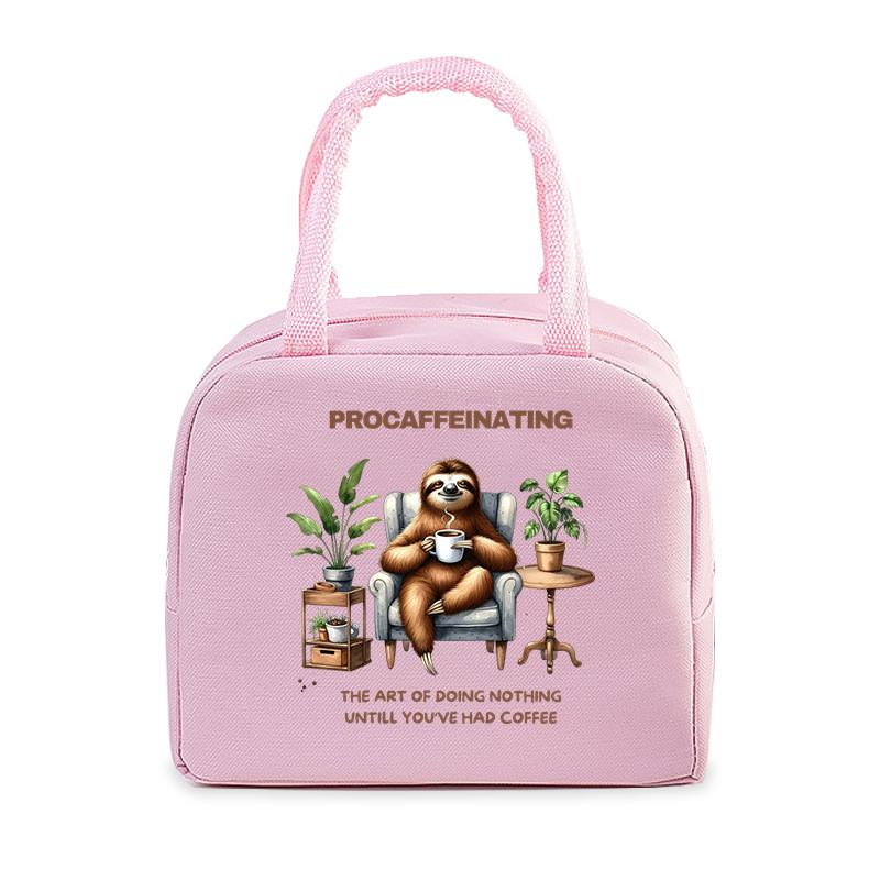Tragbare Cartoon Faultier Print Lunchtasche Lustige Anime Tier Tragetasche Lebensmittel Kühltasche Bento Taschen Thermische Lunch Lebensmittelbox Taschen Frauen Männer