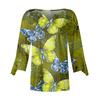 3/4 Sleeve Shirts For Women Pattern Butterfly Print Graphic Tees Blouses Casual Plus Size Basic Tops Pullover