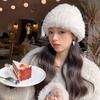 Plush Plush Bucket Hat Warm Panama Hat Outdoor Basin Sun Cap  for Women