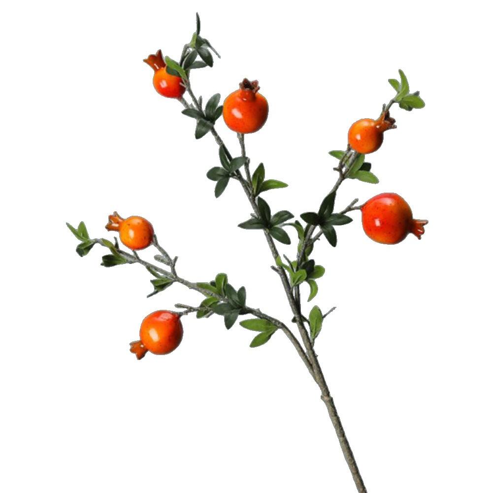 Artificial Persimmon Branch Autumn Fruit Decor Fake Flowers