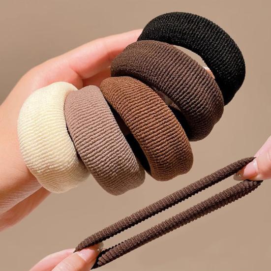 5 Pezzi Elastici per Capelli da Donna Elasticità Regolabile Fasce per Capelli Ispessite Senza Cuoio Capelluto