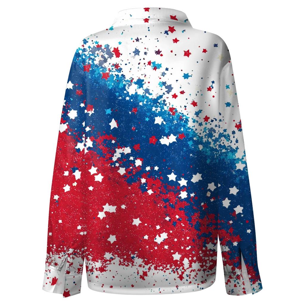 Skjorte for kvinner Bluse med knapp Langermet Uformell Basic skjortekrage Vanlig topp