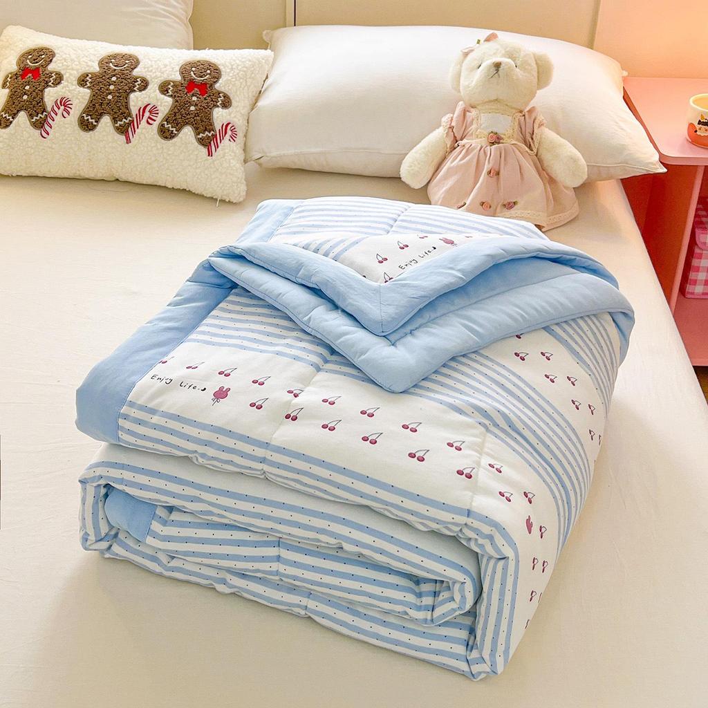 2026 Soft Washed Cotton Summer Quilt - Lightweight, Washable Air Conditioning Blanket
