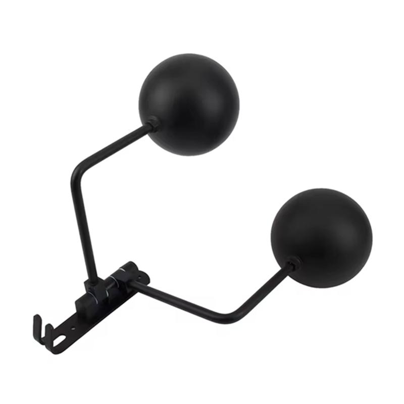 Helmet Holder For Motorcycle Dual-Ball Steel Wall Mount Bike Helmet Rack 180° Rotation With Hook Metal Hanger