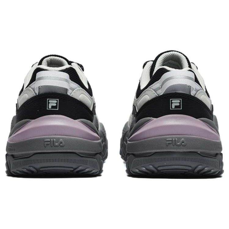 Fila Predator 2 Comfortable Sports Fabric Synthetic Leather Low Top Running Shoes Women Sneaker Black Gray F12W232140LBA
