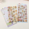 4 Stück Niedliche Cartoon Capybara 3D Relief Blasensticker Kawaii Tier Dekorationen DIY Scrapbook Sticker Handyhülle Dekoration Geschenke