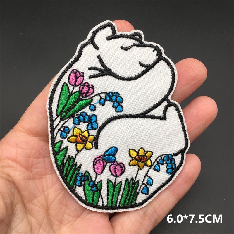 Embroidered Clothing Thermoadhesive Patches Iron-On Punk Landscape Embroidered Patches For Clothing Band Clorhing Stickers