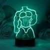 Touch Seven Color Gradient Muscle Male 3D Night Light, Desktop, Bedroom Atmosphere Decoration Light, Room Decoration Light