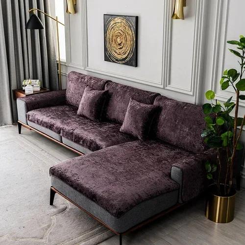 Winter Plush White Sofa Cover Four Seasons Velvet Nordic Non Slip Sofa Cushion Simple Modern Suede Sofa Cover for Living Room