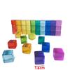 16MM High Transparent Tainbow Crystal Acrylic Cube Stacked Gem Blocks For Children To Learn Colorful Light Building Blocks