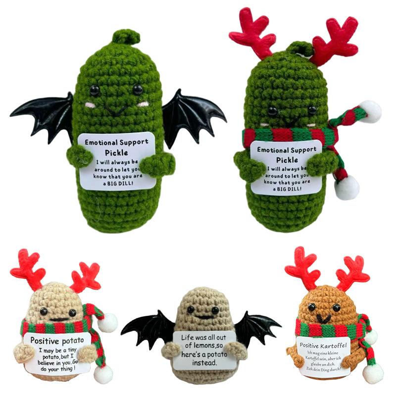 Hand Woven Christmas Tree Finished Crochet Ornaments Creative Christmas Gift for Women Christmas Decorations Navidad Supplies