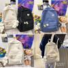 Solidcolor Backpack Shoulder Bag High School Students Junior High Unisex Gift