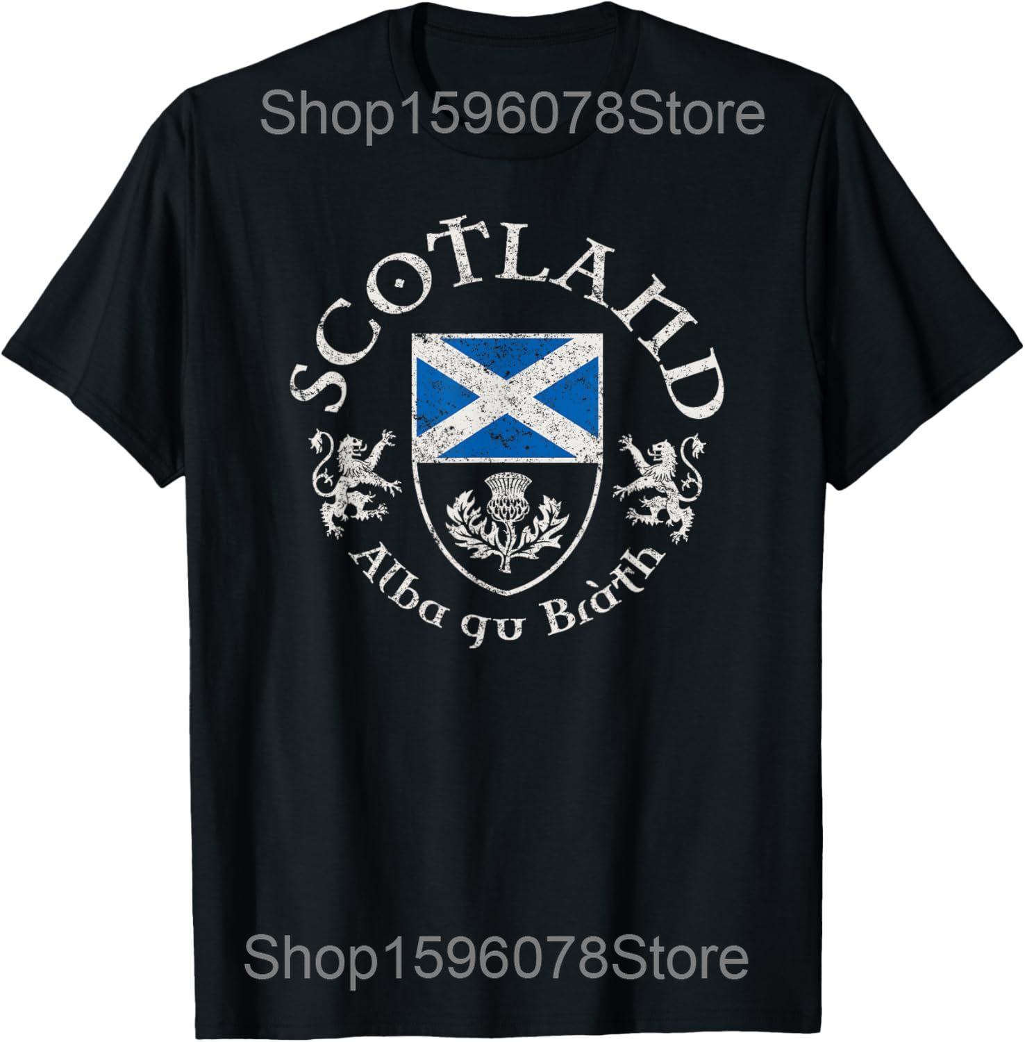 

Funny Scottish Scotland Arms Rugby T Shirt Men Women Pure Cotton Humor Streetwear Tee Shirt Short Sleeve Unisex Loose Clothing 4XL