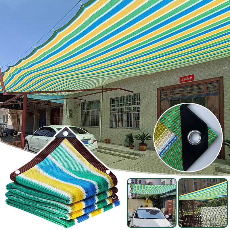 Color Sunshade Net Anti-UV Shade Cloth Thicken Shading Net Outdoor Yard Greenhouse Canopy Plant Sun Nets Sunscreen Cloth