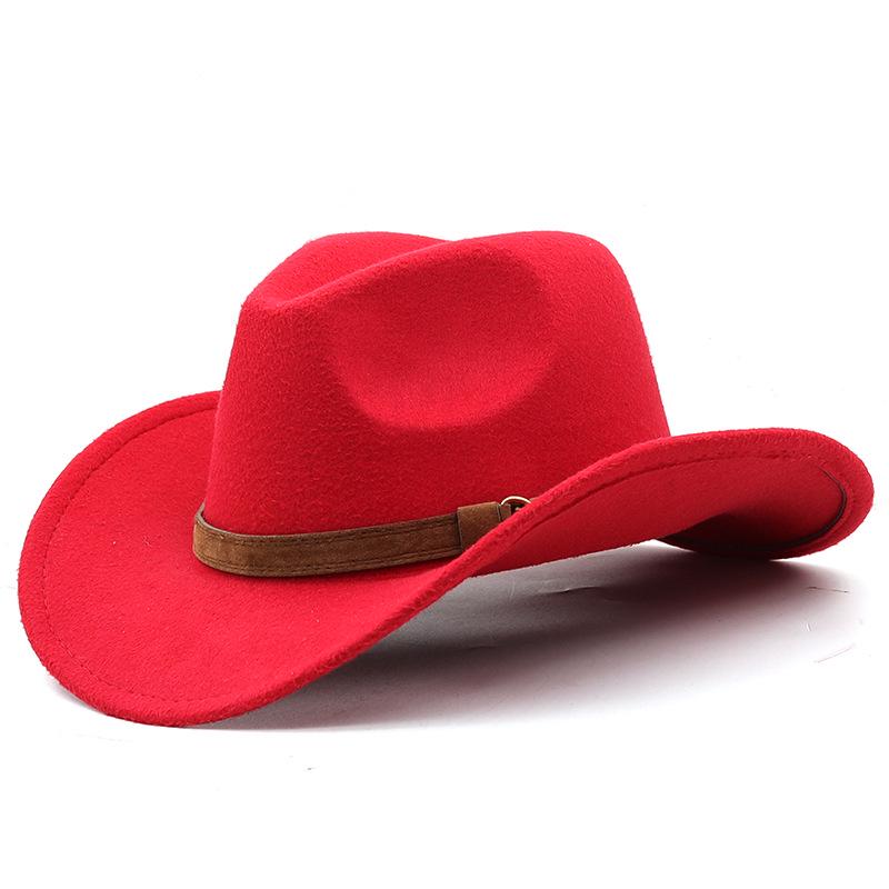 Classic Wool Felt Western Cowboy Fedora - Unisex Autumn/Winter Jazz Hat