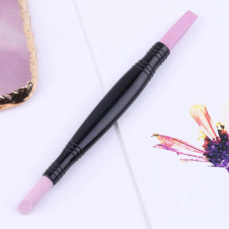 Dubbele nagelriemverwijderaar Pusher Head Quartz Scrubs Stone Pen Stick Grits Manicure Polish Pedicure