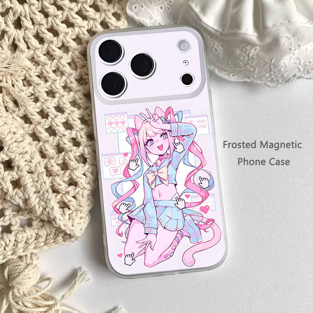 GAME NEEDY GIRL OVERDOSE Phone Case For iPhone 14,16,12,17,13,15,11 Max,Pro,Mini,Plus,Air,E Magnetic Frosted Transparent