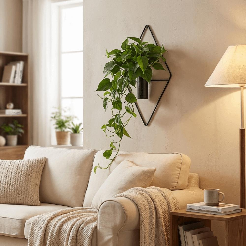 2PCS Decorative Wall Hanging Vase Iron Dried Flower Holder Modern Metal Wall Vase  Home Decor