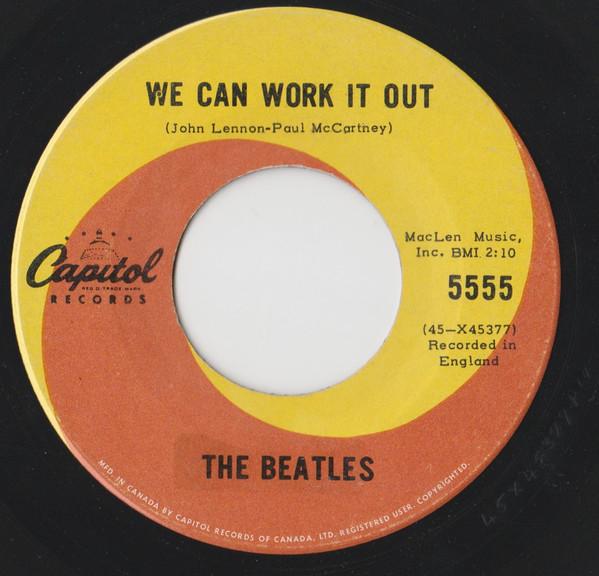 

7inch Record BEATLES We Can Work It Out Day Tripper 5555 Capitol Records 1965 Canada Rock Used