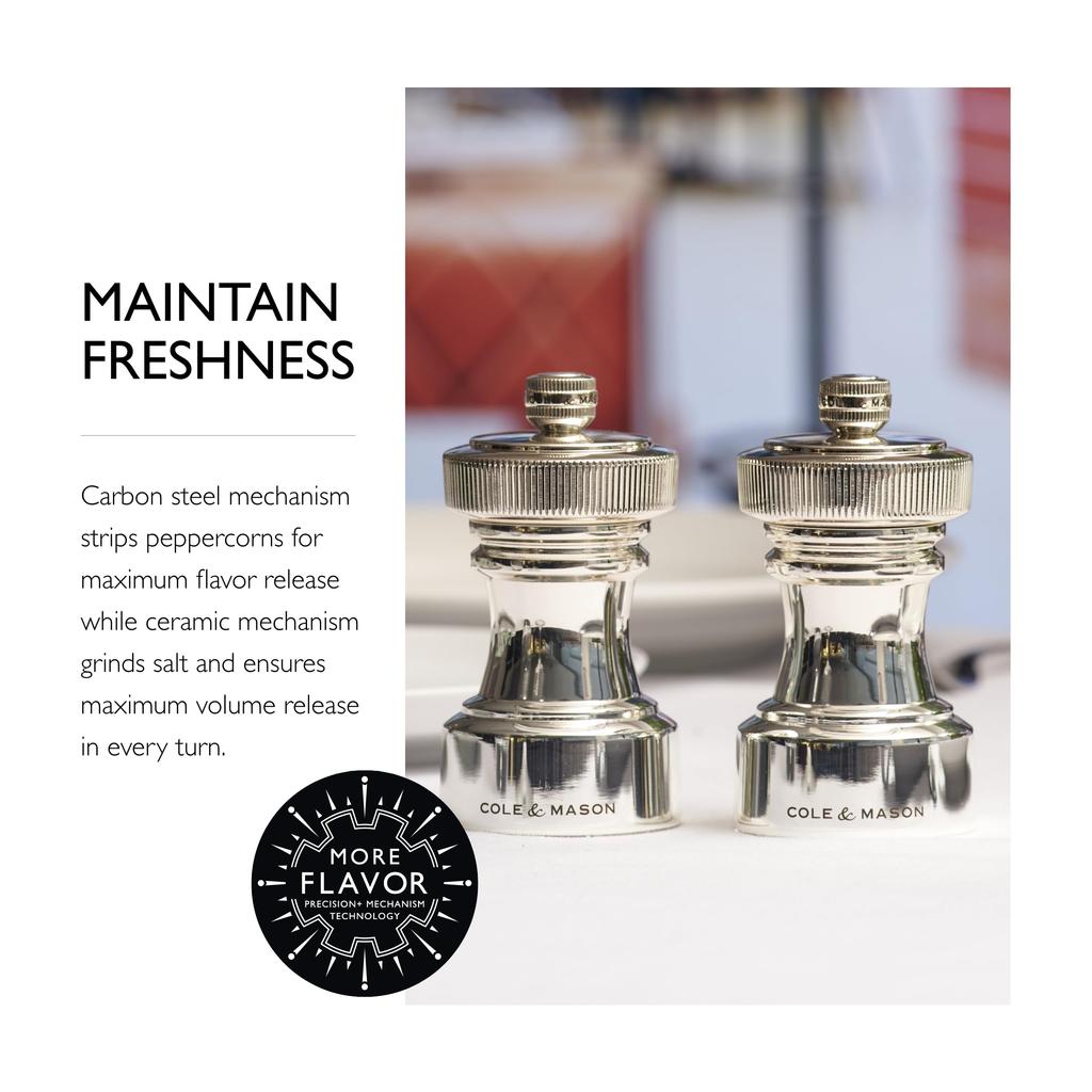 Cole & Mason Hoxton Salt and Pepper Mill Gift Set, Luxury Design, British Brand