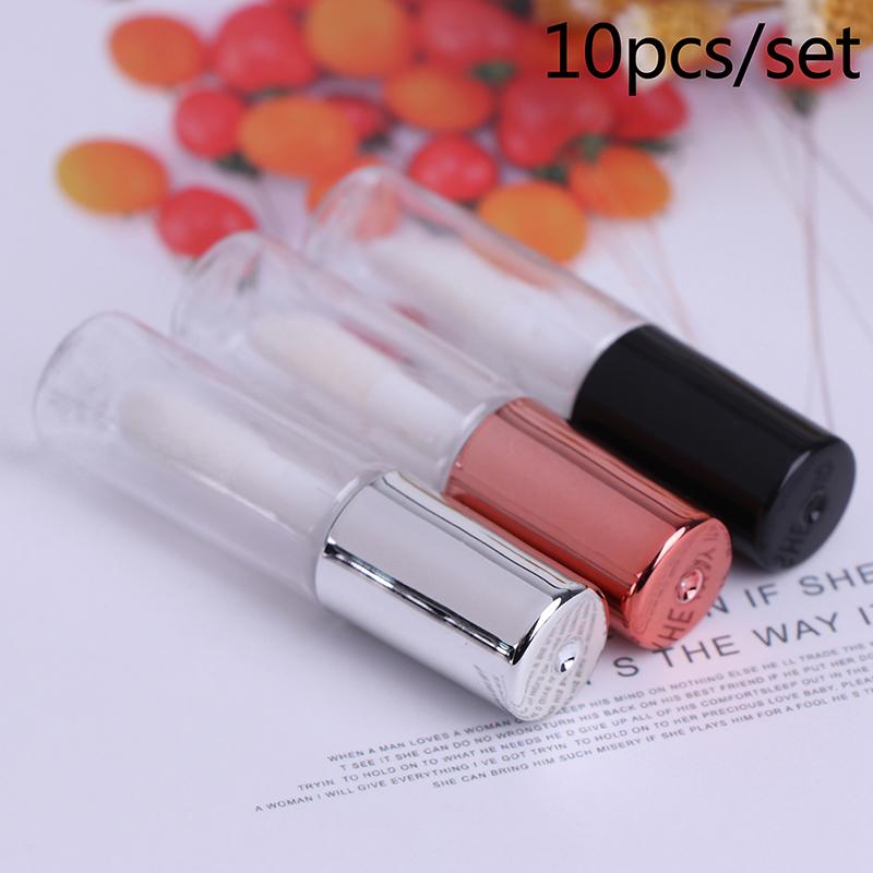 10PCS/Lot Empty Transparent PE Lip Gloss Tubes Plastic Lip Balm Tube Lipstick Mini Sample Cosmetic Container