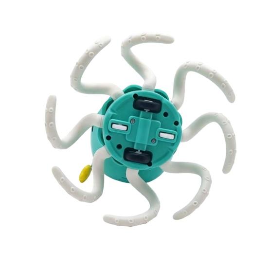 huaqianguhh Dancing Octopus Baby Toys, Electric Crawling Toy with Voice Playback, One-Click Repeat, Light & Music Automatic Obstacle Avoidance, Parent