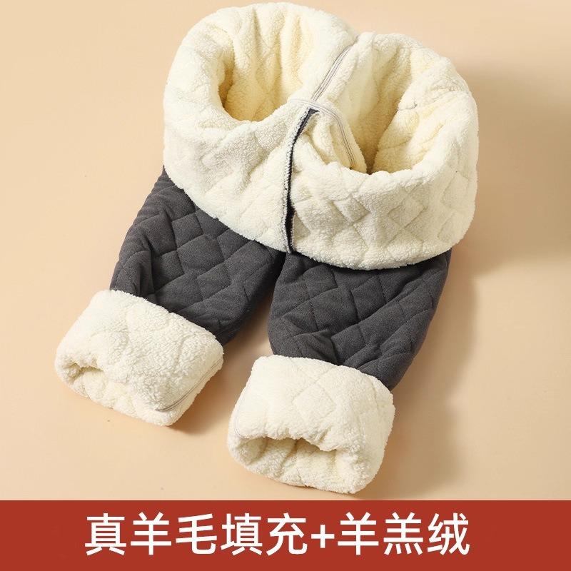 

Супер толстые мужские леггинсы из овечьей шерсти, начесанные и утолщенные, защищающие от холода, можно носить как верхнюю одежду, термобрюки зимой XXXL [recommended 160-90kg]