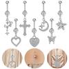 Simple Fashion Zircon Navel Ring Lady's Personalized Piercing Jewelry Heart Shaped Belly Button Ring Accessories