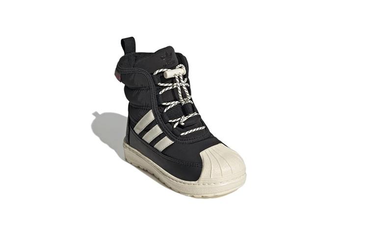adidas Originals Superstar Collection 360 2.0 High Top Toddler Shoes Black White Infant And Toddler GX9079